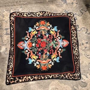 Myrtle & Mary Pillow Cover — Leopard + Floral — 20”